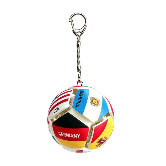 Keychain Pendant Mini Football Shape Team Logo Keychain Portable Decompression
