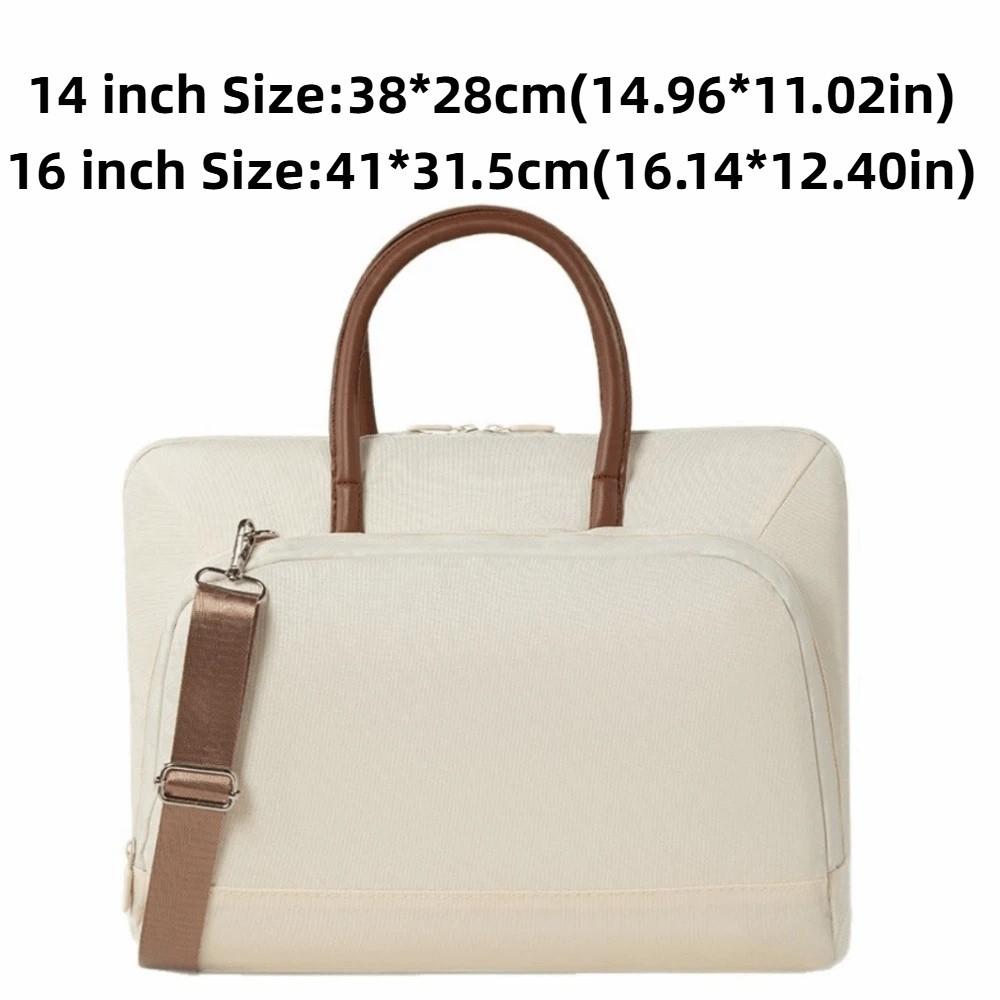 Shoulder Strap Business Laptop Bag with Handle Solid Color Portable Laptop Bags Simple Briefcase Laptop Shoulder Bag Travel