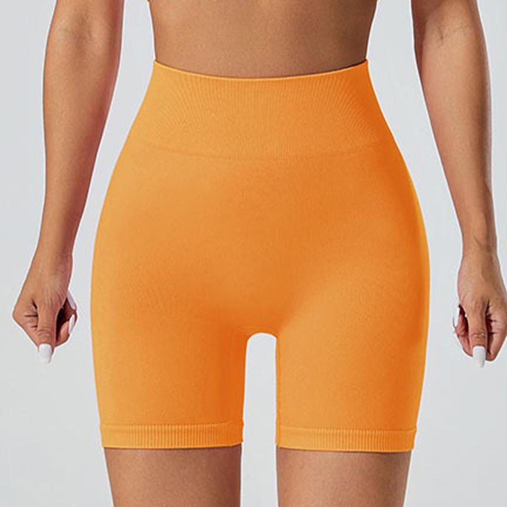 Women's High Waist Peach Hip Seamless Yoga Shorts - Quick Dry, Butt-Lifting, Three-Quarter Length