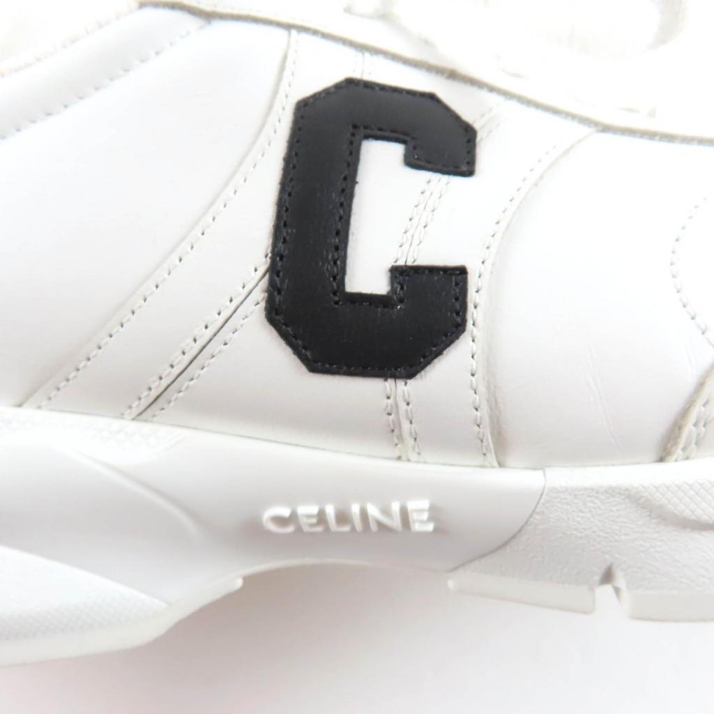 Tolle CELINE Sneaker Runner CR-02 Triomphe Logo-Aufnäher Leder 36 359483338C Gebraucht
