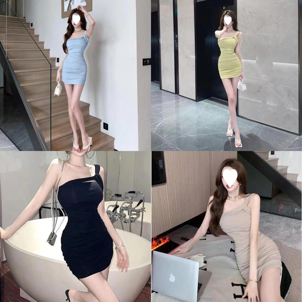 Street Style Short Bodycon Dress With Sleeveless Design For Summer Wear