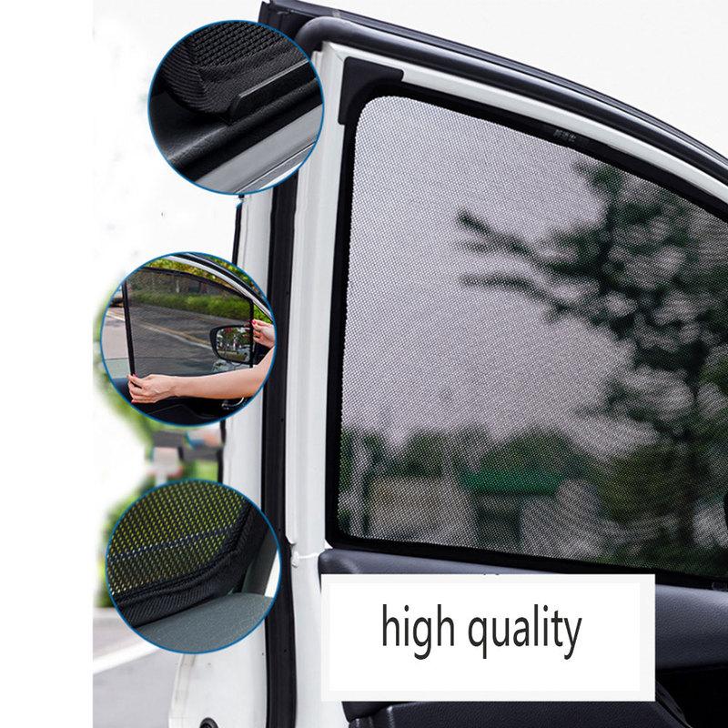 Magnetic Car Side Window Sunshade Nylon Mesh and Carbon Yarn Fabric for SUVs and trucks