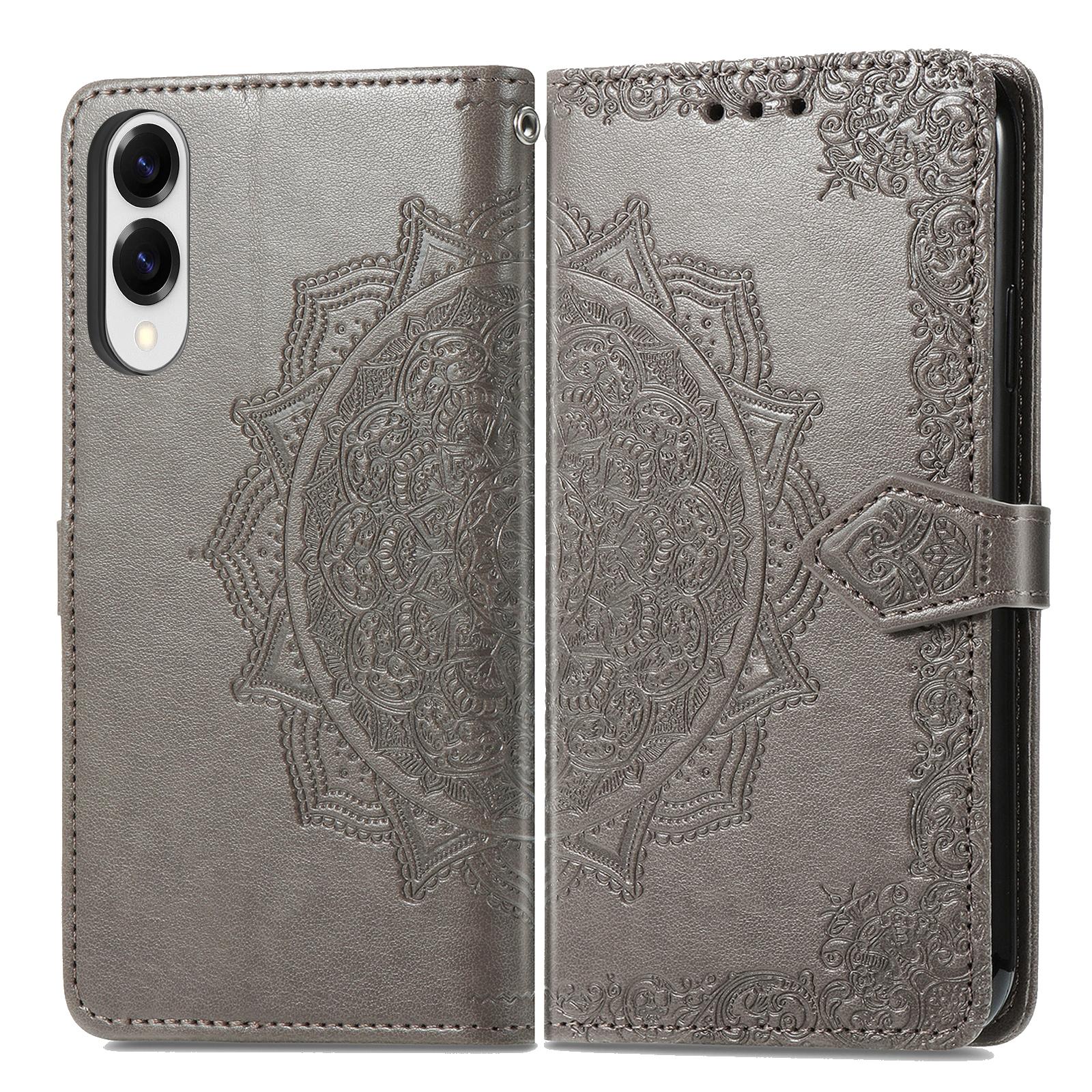 

For Samsung Galaxy S25 Edge Wallet Case Mandala Flower Leather Phone Cover Stand Rose Gold
