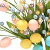 1pc Artificial Easter  with Soft Eggs and Berries Spring Flower Picker Party Decoration Home Vases and Central Table Decorations