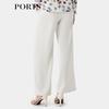 PORTS Women's Spring/Summer Double-Breasted Wide-Leg Pants