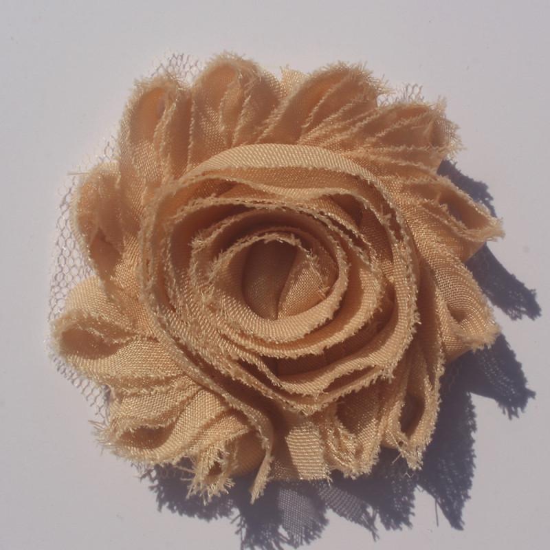 30y 2.5" Shabby Chiffon Flowers for Newborn Baby Girls Hair Romper Dress Clothing Sewing Accessories