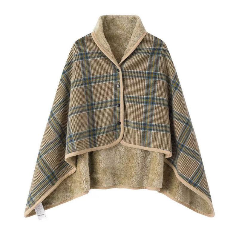 2026 New Warm Shawl, Cold-Proof Cover Blanket, Thickened Plaid Postpartum Cover Blanket, Nap Blanket, Multi-Functional Blanket