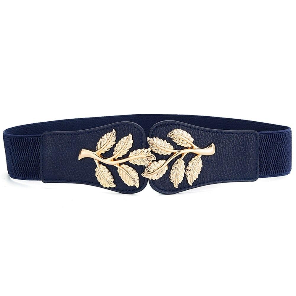 

Buttons Women s Waist All-Match Elastic Waist Exquisite Wide Belt Paired With Skirt чёрный