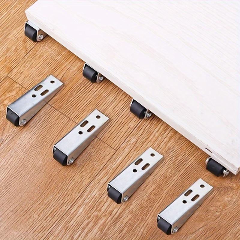 4PCS Heavy Duty Universal Wheel Set with Screw - Silent Nylon Wheel for Sliding Doors and Vertical Miniature Furniture