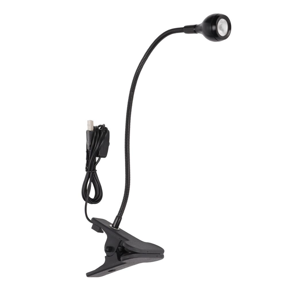 3W UV Glue Curing Lamp Adjustable Aluminum Alloy ABS USB Led Light Ultraviolet Lamp with Clip Control Switch Gooseneck