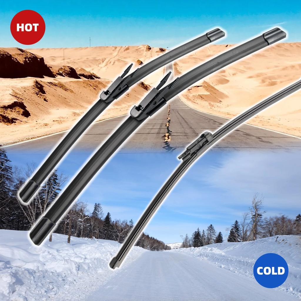 3PCS For Benz VITO Viano W639 2011-2014 28"+26"+15" Front Rear Wiper Blades Windshield Windscreen Window Cutter Accessories 2011 2012 2013 2014