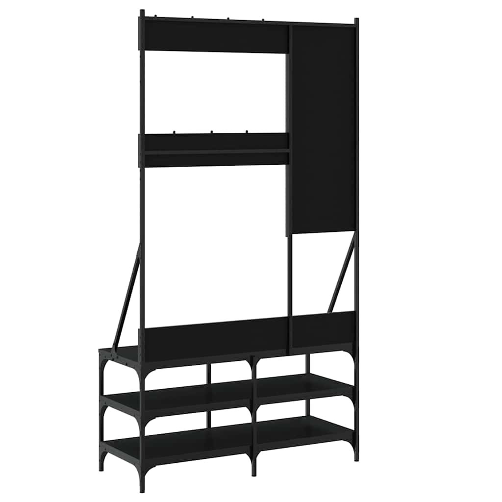Clothing Rack with Shoe Shelf Black 100 X 40 X 184 Cm