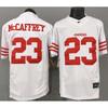 San Francisco 49ers Christian McCaffrey 23 Embroidered NFL Football Jersey White Regular Fit