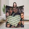 Hunger Games Peeta Mellark Blanket Cover Flannel Josh Hutcherson Lightweight Thin Throw Blanket for Sofa Couch Quilt Portable
