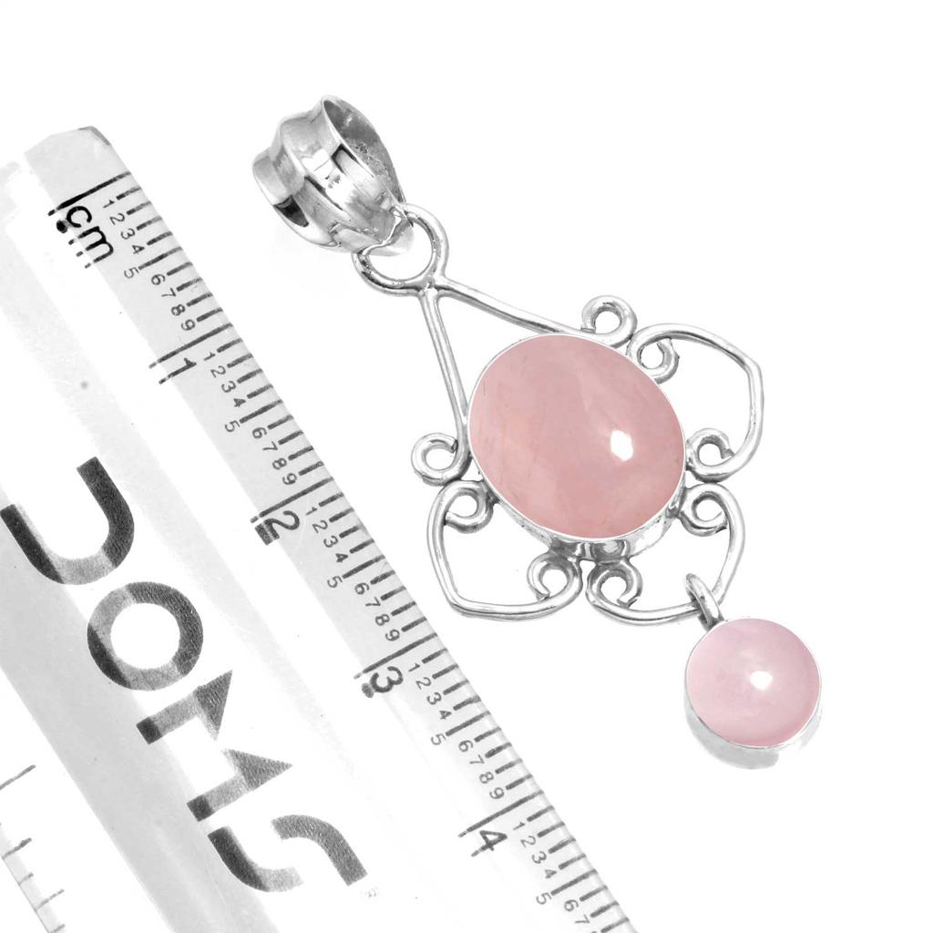 925 Sterling Silver Pendant Women Gemstone Handmade Jewelry Easter Gift Malachite Moonstone Rose Quartz Red Stone Smoky Topaz Tiger Eye Vintage