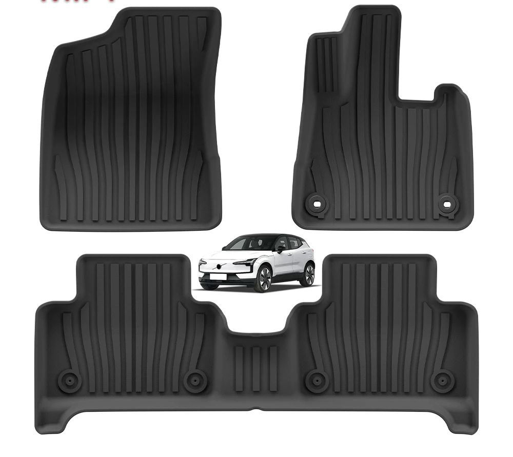 Smabee Right Drive for Volvo EX30 EV RHD 2025 2024 Car Floor Mats Cargo Liner Trunk Pad TPE 3D Foot Mat Waterproof Accessories