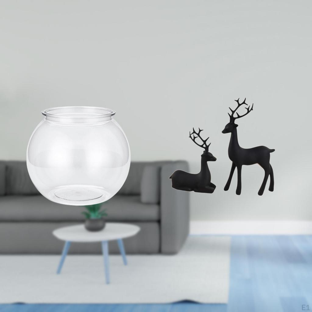 Transparent Small Fish Tank Ornament Aquarium Bowl Vase Tabletop Decoration Animal Sculpture for