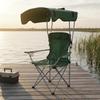 Fishing Chair with Roof Foldable Folding Camping Stool Portable Beach