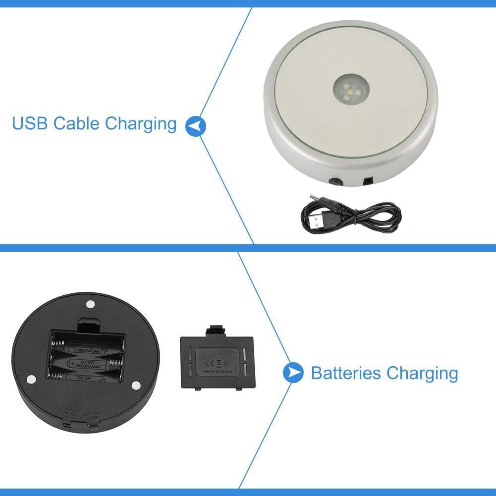 Light Base for Glass Art, LED Light Base, LED Light Display Base, Light Display Base Stand Holder 6 Color Changing LED Colorful Display Stand Lights