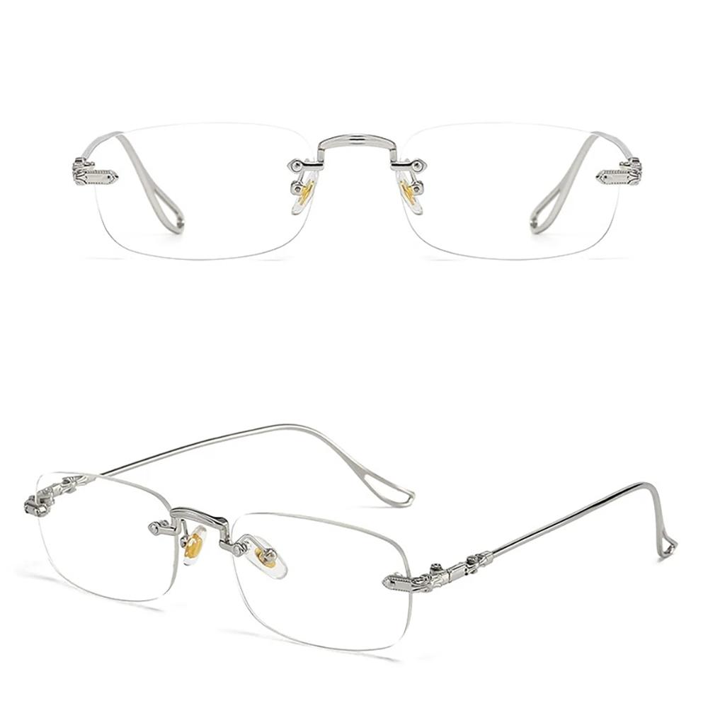 Xiaomi Women Minimalist Luxury Frameless Glasses Metal Temples Anti Blue Light Eyeglasses Office Daily Commute Decor Eyewear