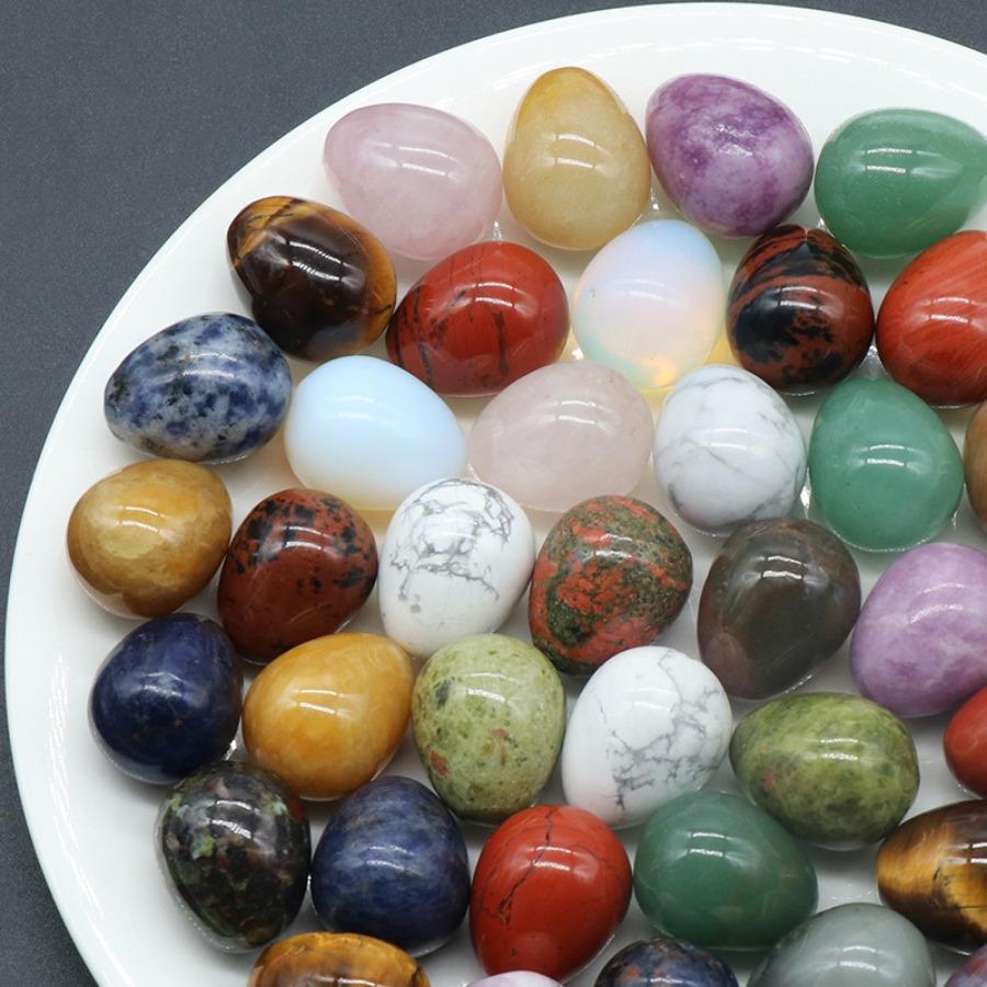 Egg Shaped 20mm Crystal Agate Stone Mini Egg Indoor Decoration Home Decoration