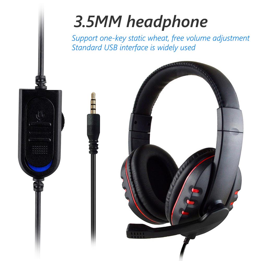 Universal Gaming Headset 3.5mm Wired Headphone Deep Bass Gamer OverEar