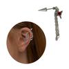 Gothic Demons Wing Chain Earrings Stainless Steel Ear Jewelry for Fashion Girls Dark Aesthetic Body Piercing Accessories