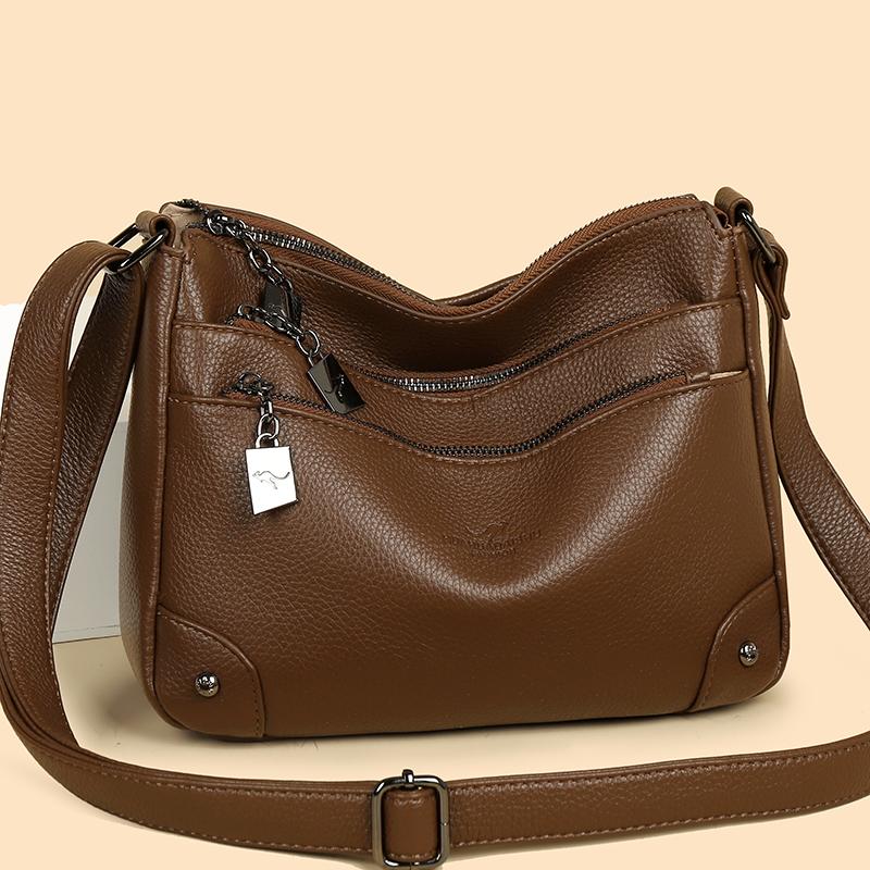 Borsa a Spalla PU da Donna Borsa per Madre di Mezza Età Borsa a Tracolla di Grande Capacità