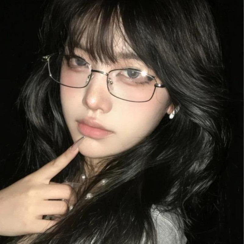 

High-tech Smart Frame Glasses - Women s Flat Mirror Pure Desire Gold Wire Narrow Frame Beauty Essentials Silver frame