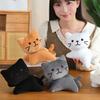 Cute Cat Plush Toy Soft kittens 4 colors Orange Cat Toys Lying Cat Toy Soft Stuffed Animals Toys Gifts for Kids Birthday Gifts