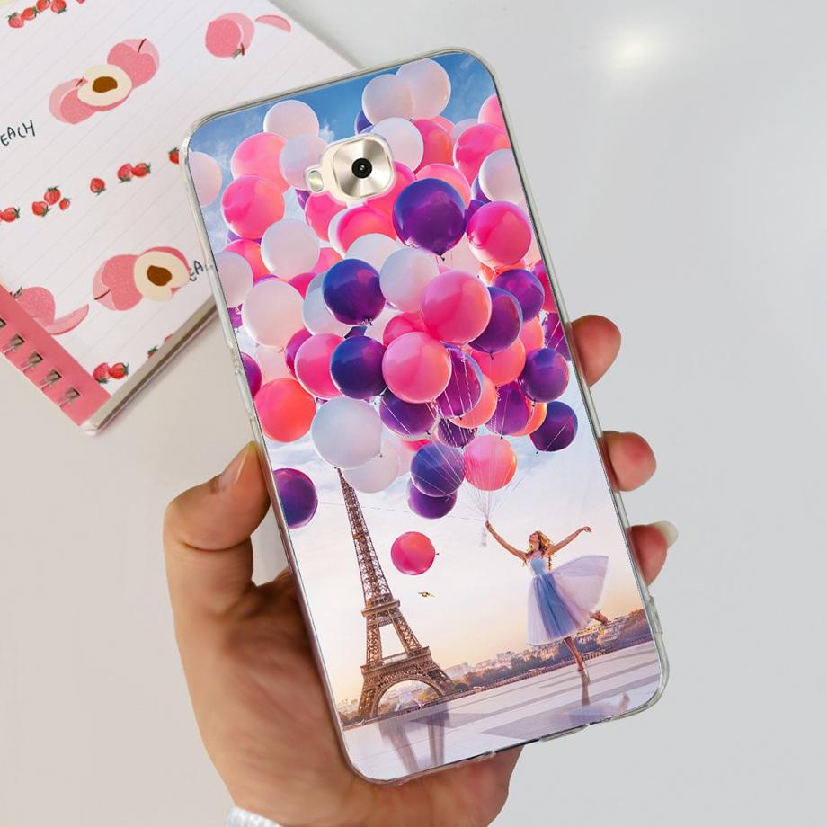 Soft TPU Slim Capa For ASUS ZENFONE ZOOM S ZE553KL Case ASUS ZENFONE 4 SELFIE ZD553KL Back Cover Transparent Cow Print Lion Etui