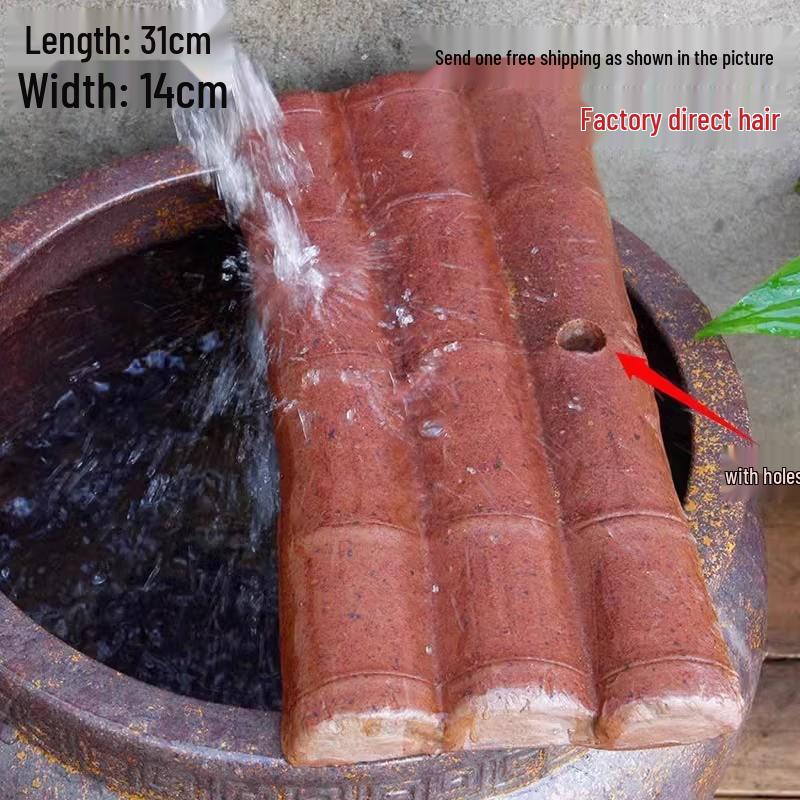 Полный водопадный орнамент Керамический аквариум с циркулирующей водой и фильтром для водного ландшафта.