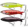 TRUSCEND Prop Lure Fishing Fishing Lure Popper Pencil Lure Top Water with Rotating Tail Floating with BKK Hook for Freshwater and Saltwater Swimbait