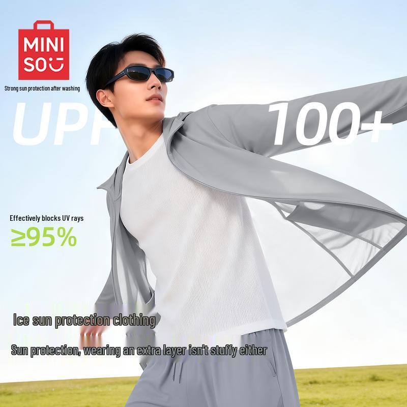 MINISO Men's Ice Silk Sun Protection Hooded Jacket