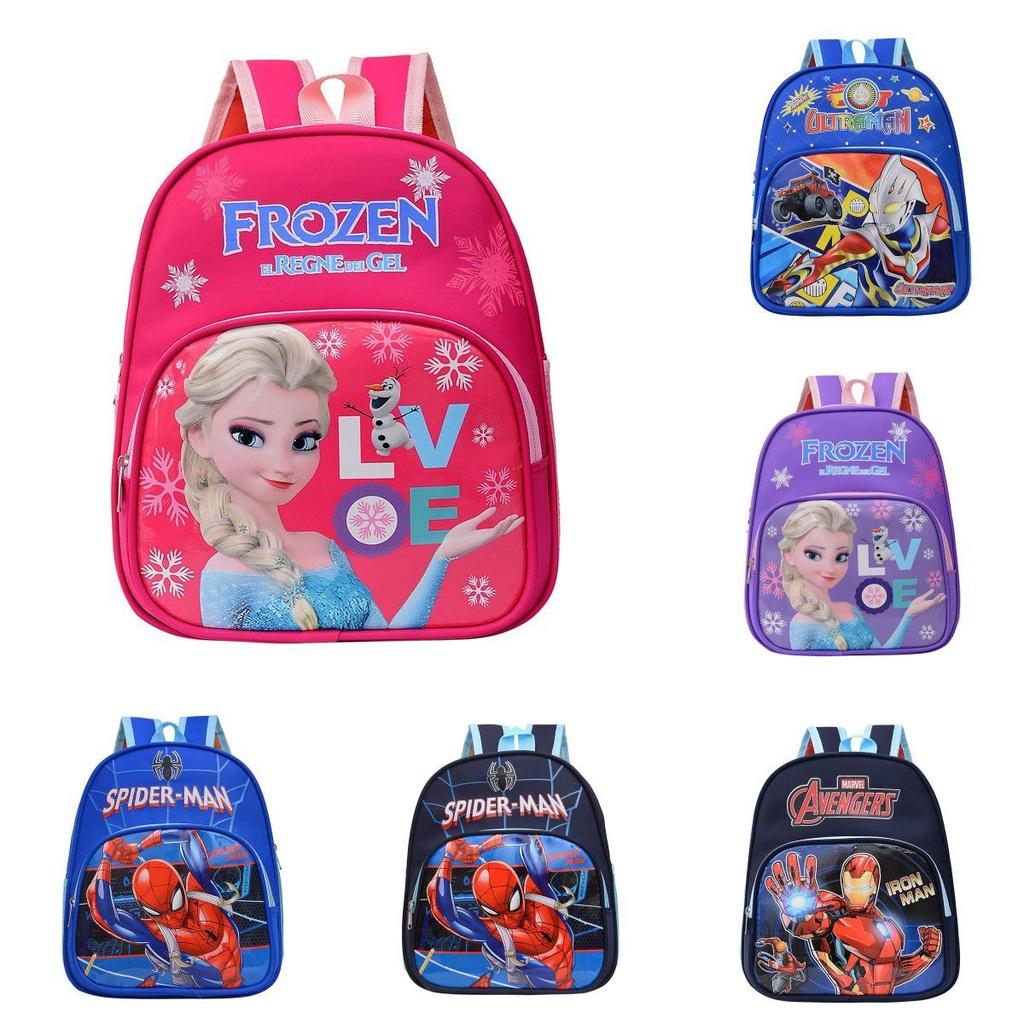High Capacity Frozen Spiderman Iron Man Kid's Backpack For School And Travel