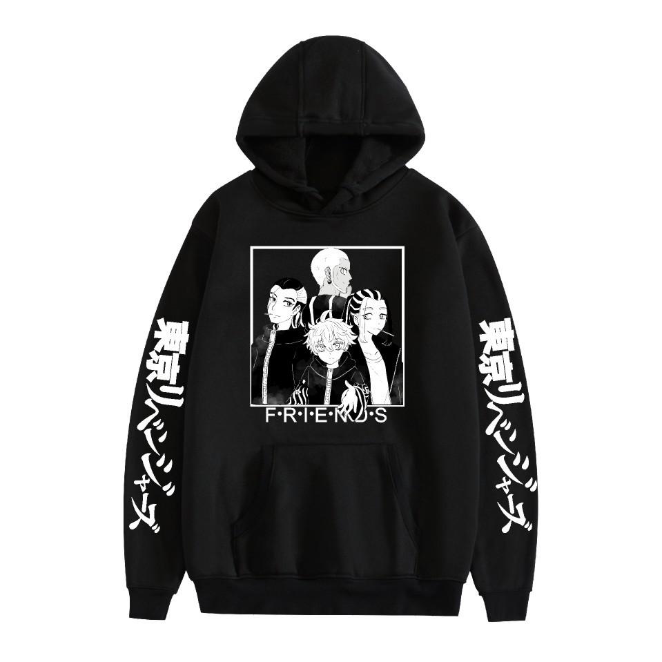 

Новый модный повседневный свитер с капюшоном с принтом аниме S