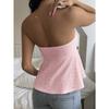 Women's Tank Tops 2026 Summer Slim Fit Sleeveless Backless Women's Strapless Tanks Vest Fashion Elegant Solid Color Drawstring Hot Girts Camis