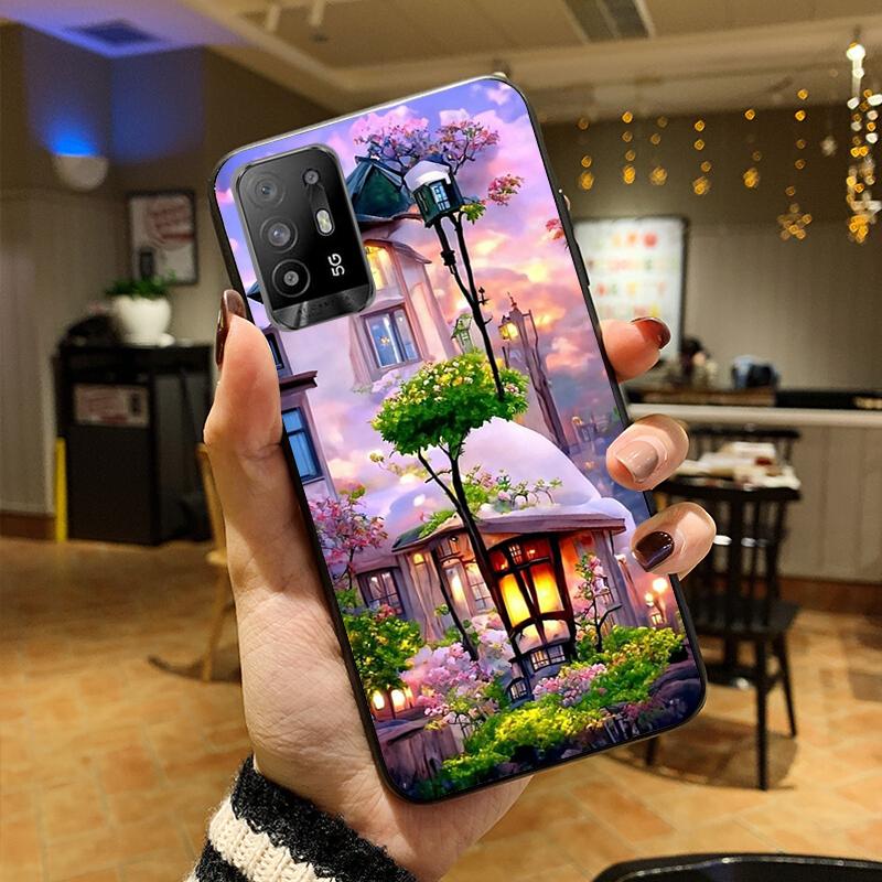 Natura kwiat piwonia róża etui na telefon do OPPO Reno 10x zoom 9 8 Pro 7 Pro 6 6Pro 5 4 Pro 3 Pro 2 2Z 7lite 8lite Reno 5 Z