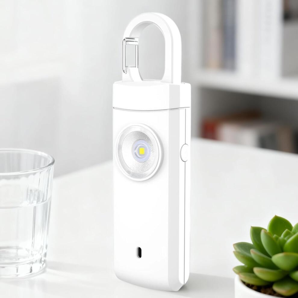 Alarm Compact Size 9.9x2.9x1.6 Cm With Loud Siren Security Horn, White Color, MultiPurpose For Commuting And Travel