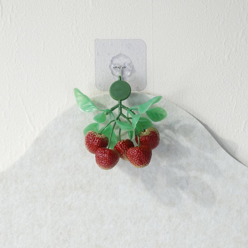 Creative Fake Fruit Skewers Magnets - Mini 5-Piece Set for Home Decor & Props