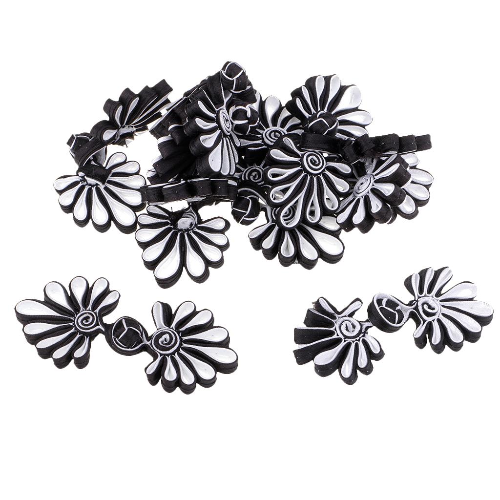 5 Pairs of Chinese Dress Made of Chrysanthemum Frog Knot Closure