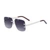 JYL TS Men's Rimless Cut-Edge - Metal Double-Bridge Driving Shades WF-2A747