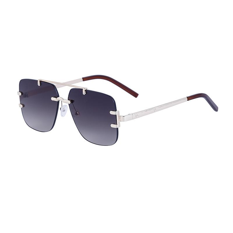 JYL TS Men's Rimless Cut-Edge - Metal Double-Bridge Driving Shades WF-2A747
