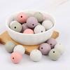 15mm 20pcs Silicone Beads Baby Teething Beads DIY Chewable Teether for Infant