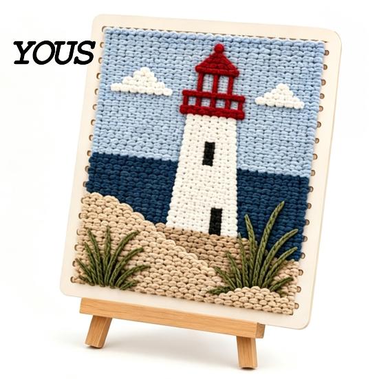 Handmade Yarn Art Craft DIY Fabric Weaving Painting Kit, Halloween Christmas Crochet Kit Decor Projects for Decoration, Beginner Project Set Supplies