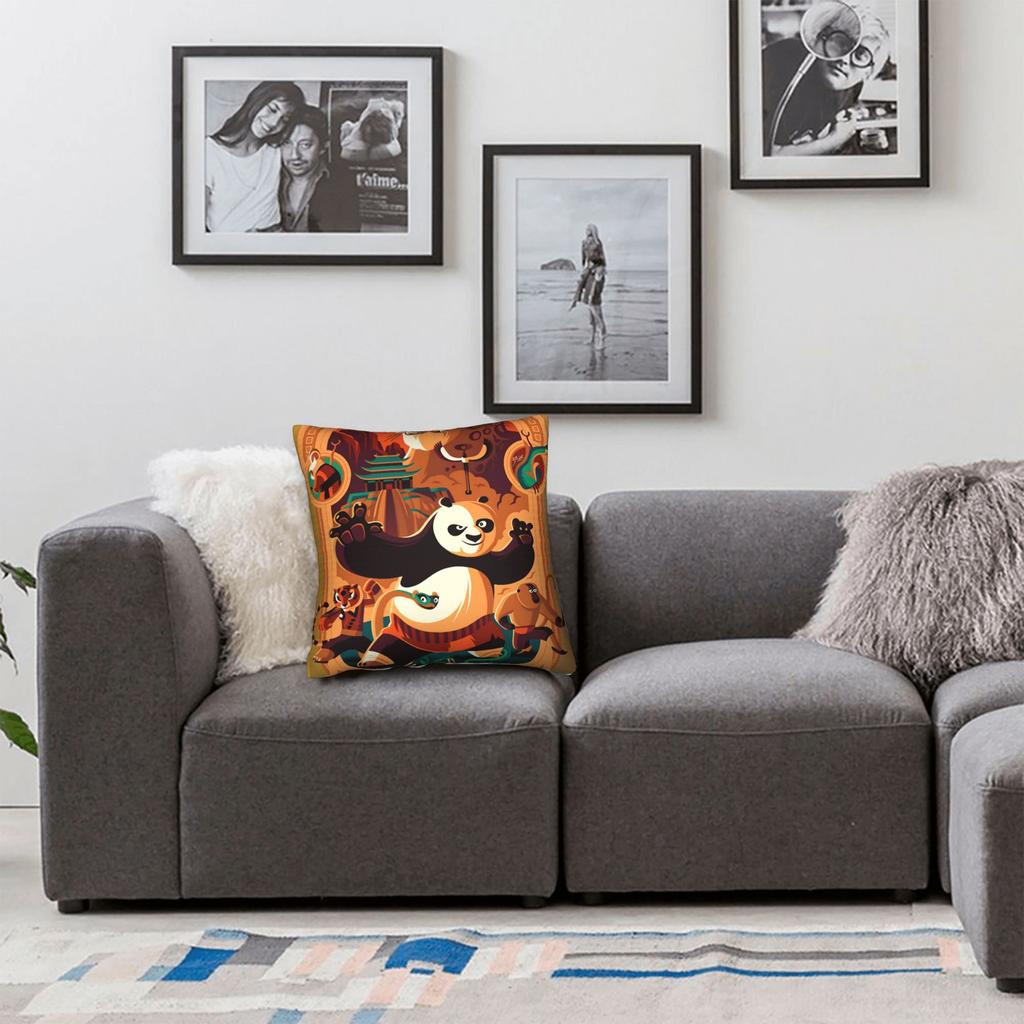 Pillow Case K Ung F-Fu Panda Comfy Pillow Cover For Living Room Bed Chair Vintage Pillowcases