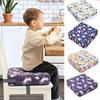 Printed Meditation Floor Pillow Cushion, Portable Thickened Seat Pad with 2 Tie Straps for Locking, Children's Study and Adult Office Use