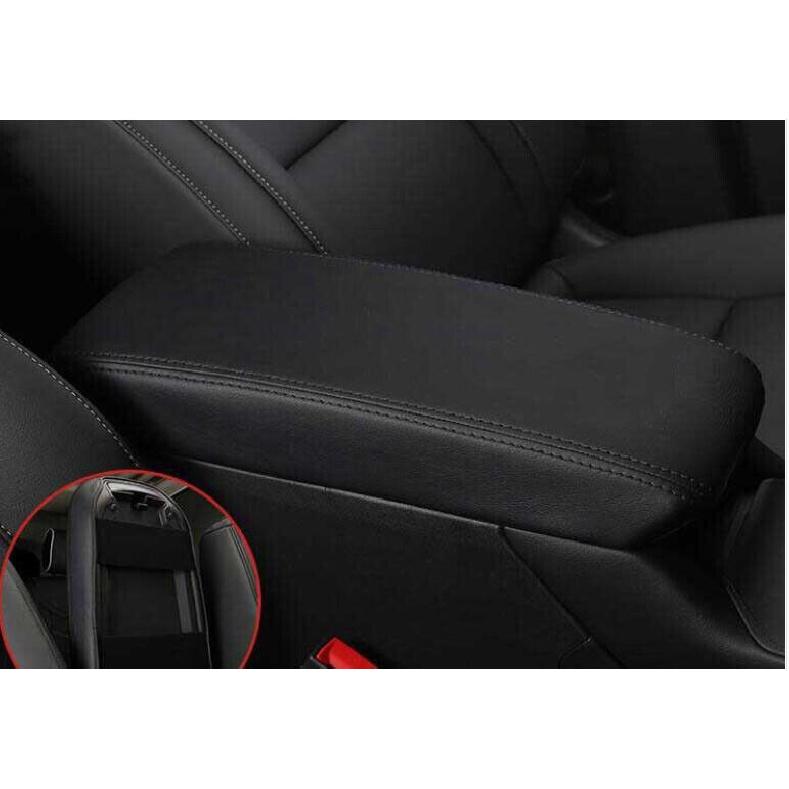 Fit For Cadillac XT4 2019-22 Black Leather Middle Console Armrest Cover Car Trim
