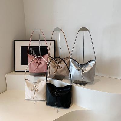 Niche Design Fashionable Bucket Bag for Women In Summer Korean Style Casual Shoulder Bag Texture Bow for Women
