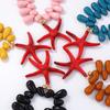 Ocean Leisure Vacation Style Colorful Exaggerated Starfish Pendant Necklace